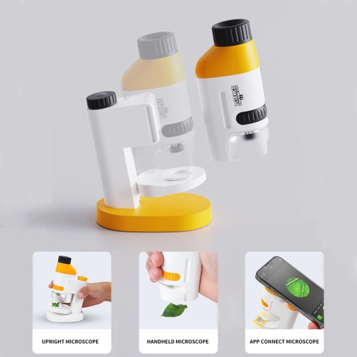 Wowkids WS-M01 Portable Children’s Microscope - 60x-150x Magnification with Dual Light Modes