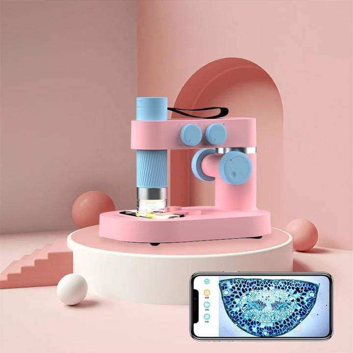 Wowkids WS-M04 Smart Microscope - 1-400X Magnification, HD Image Capture, Wi-Fi Connectivity